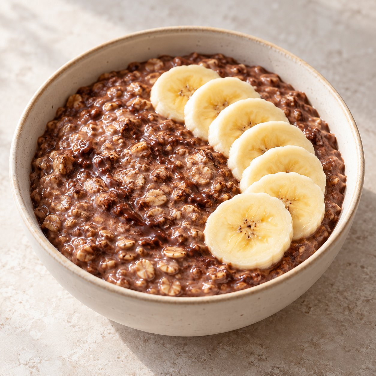 Porridge choco-banane